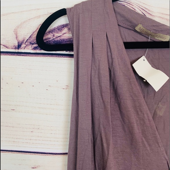 MJ Mickey & Jenny mauve surplice top nwt - Picture 4 of 6